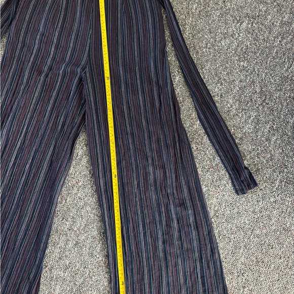 Moon River Multicolor Striped Jumpsuit Linen Blend Flowy lightweight - Picture 4 of 14